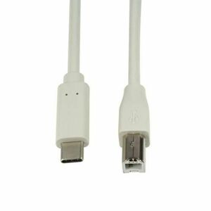 Cablu imprimanta USB tip C tata la USB-B 2.0 tata, Logilink, lungime 1m (Alb) imagine