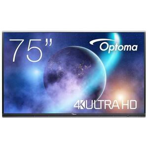 Tabla Interactiva Optoma 75inch 5752RK, Ultra HD (3840 x 2160), VGA, HDMI, Wireless, Boxe (Negru) imagine