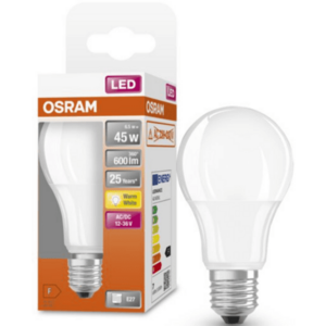 Bec LED Osram Classic A60, E27, 12-36V AC/DC, 6.5W (45W), 600 lm, lumina calda (2700K), nu functioneaza la 220-240V imagine