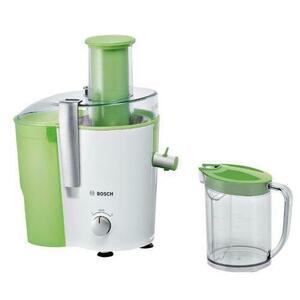 Storcator de fructe si legume Bosch VitaJuice MES25G0, 700 W, 2 viteze, Safety Stop, tub alimentare 73 mm (Alb/Verde) imagine