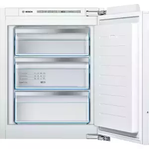 Congelator incorporabil Bosch GIV11AFE0, 72 l, LowFrost, 3 sertare, Clasa E, H 71.2 cm, Argintiu imagine