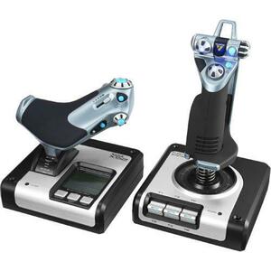 Joystick Logitech G Saitek X52 H.O.T.A.S., USB, Display LED (Negru/Gri) imagine