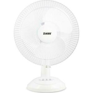 Ventilator de birou Zass ZTF 1203, 35W, 3 Trepte de viteza, Oscilatie 90° dreapta-stanga, Diametru 30cm, Silentios (Alb) imagine