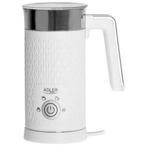 Spumator de lapte Adler AD 4494, 4 functii, 300 ml, 500W, lapte cald si rece, baza rotativa 360°, oprire automata, ideal pentru cappuccino si latte (Alb) imagine