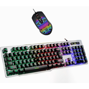 Set tastatura si mouse gaming Andowl QK809 USB iluminare RGB imagine