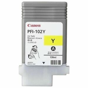 Canon Dye Ink Tank PFI-102 Yellow, For LP17, LP24, iPF500, iPF6X0, iPF7X0, 130ml imagine