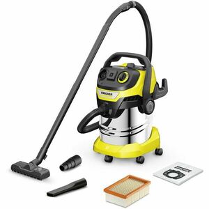 Aspirator multifunctional Karcher WD 5 P S V-25/5/22, 1100 W, aspirare umeda si uscata, 25 l rezervor, furtun 2.2 m, functie de suflare, galben/negru imagine