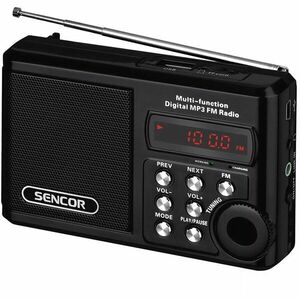 Radio portabil FM SRD 215 B Sencor, 2 W RMS, USB, microSD, negru imagine