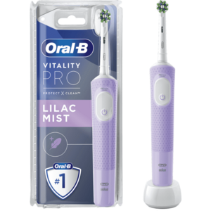 Periuta de dinti electrica Oral-B Vitality Pro, Curatare 2D, 3 programe, 1 Incarcator, 1 capat, Violet imagine