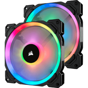 Ventilator/Radiator Corsair LL140 RGB LED Static Pressure 140mm Twin Pack imagine