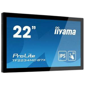 Monitor IPS LED iiyama ProLite 22inch TF2234MC-B7X, Full HD (1920x1080), VGA, HDMI, DisplayPort, Touchscreen (Negru) imagine