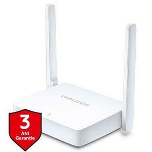 Router Wireless Mercusys MW301R, 300 Mbps, 2 porturi 10/100 Mbps, 2 antene externe (Alb) imagine