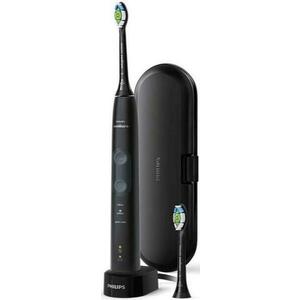 Periuta de dinti electrica Philips Sonicare ProtectiveClean 5100 HX6850/47, 62.000 vibratii/min, Senzor presiune, Memento inlocuire capat, Cronometru 2 min, 3 Programe, 2 Capete, Trusa de calatorie (Negru) imagine