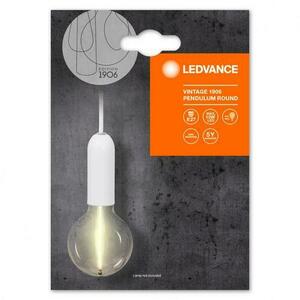 Pendul Ledvance Vintage 1906 Round Alb, E27, max. 15W LED, Metal, IP20, Ø100mm, cablu 1.5m, bec neinclus imagine