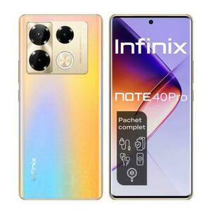 Telefon Mobil Infinix Note 40 Pro 4G, Procesor Mediatek Helio G99 Ultimate, AMOLED 6.78inch, 12GB RAM, 256GB Flash, Camera Tripla 108 + 2 + 2 MP, Wi-Fi, 4G, Dual Sim, Android (Auriu) imagine