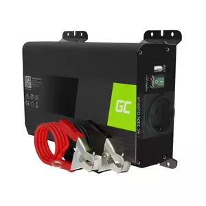 Invertor de tensiune PRO 300W/600W 12V la 230V Volt USB DC AC Unda sinusoidala pura Green Cell imagine