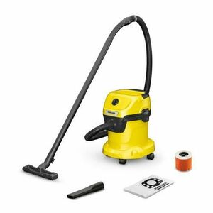 Aspirator umed si uscat Karcher WD 3 V-15/6/20, Functie de suflare, 1000 W, Rezervor 15 L (Negru/Galben) imagine