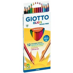 Creioane colorate GIOTTO Elios, cutie carton, 12 culori/cutie imagine