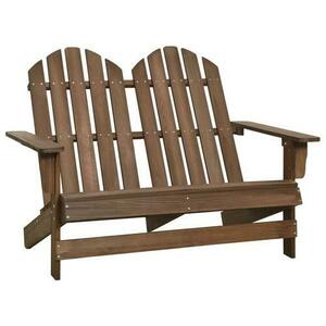 Scaun de gradina vidaXL 315901 Adirondack, 2 locuri, Lemn masiv de brad, Maro imagine