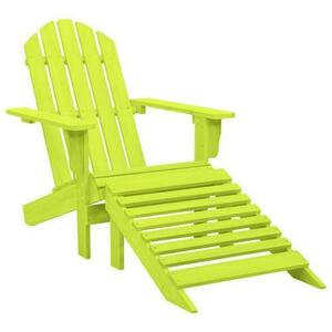 Scaun de gradina vidaXL 315866 Adirondack, Otoman detasabil, Lemn masiv brad (Verde) imagine