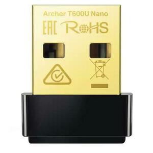 Adaptor Wireless TP-LINK Archer T600U Nano, Dual-Band 200 + 433 Mbps (Negru) imagine