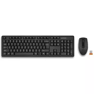 Kit tastatura si mouse A4Tech 3330N, wireless, 104 taste format standard, mouse 1000dpi, 3/1 butoane, Negru imagine