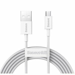 Cablu alimentare si date Baseus, Superior, Fast Charging, USB la Micro-USB 2A 2m, Alb imagine