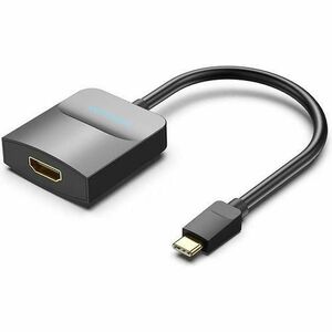 Convertor video Vention, USB Type-C(T) la HDMI(M), 0.15m, rezolutie maxima 4K la 30Hz, conectori auriti, invelis PVC si ABS, Negru imagine