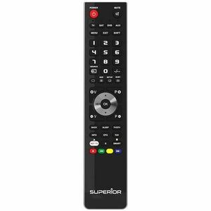 Telecomanda universala Superior SUPTUB001, 1 in 1, programabila simultan TV, DVD, satelit si AUX, conectare PC prin USB, cablu inclus, baterii 2 x AAA (neincluse) (Negru) imagine