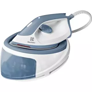 Statie de calcat Electrolux E5ST1-2DB, 2400W, talpa ceramica, 100 g/min, 160 g abur, 5 bari, rezervor 1200 ml detasabil, gata in 60 secunde, Albastru Denim / Alb imagine