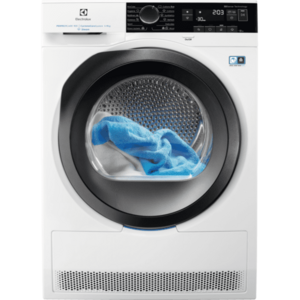 Uscator de rufe Electrolux EW9HS389S, Pompa de caldura, 9 kg, Clasa A+++, Display touch LCD, Motor Inverter, Tehnologie DelicateCare cu senzori 3DSense, Alb imagine