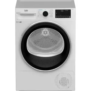 Uscator de rufe Beko B5T68243, Pompa de caldura, 8 kg, 15 programe, Clasa A+++, Eco Gentle, Optisense, Aquawave, IronFinish, Alb imagine