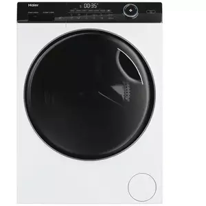 Masina de spalat cu uscator Haier HWD90-B14959U1S, Motor Direct Motion, 9+6 kg, clasa A (spalare), 1400 rpm, iRefresh, ABT, Drum light, Dual Spray, Pillow DrumWIFI, alba - usa neagra imagine