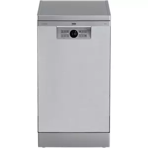 Masina de spalat vase Beko BDFS26020XQ, 10 seturi, 6 programe, Clasa E, Motor ProSmart Inverter, Hygiene Intense, Fast+, 45 cm, Inox imagine