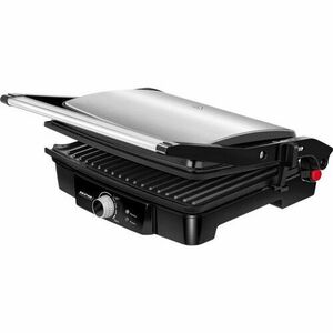 Grill electric MPM MGR-09M, 2000W, temperatura reglabila 0-270 grade C, deschidere 180grade, inaltime reglabila a placii superioare, doua moduri de grill, carcasa otel inoxidabil imagine