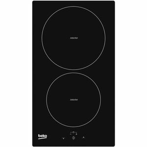 Plita incorporabila Beko HDMI32400DT, Inductie, 2 zone de gatit, Booster, Timer, Control touch, Stop & Go, SlimDesign, Indicator caldura reziduala, 30 cm, Negru imagine