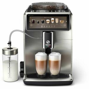 Espressor complet automat Saeco Xelsis Suprema SM8885/00, 15 bari, 22 specialitati de cafea, 8 profile de utilizator, 15 bar, interfata Coffee Maestro, tehnologie BeanMaestro, functie LatteDuo, rasnita ceramica, filtru Aqua Clean, Gri imagine