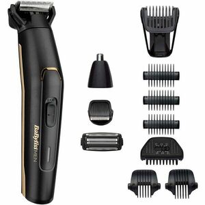 Aparat de tuns si ras BaByliss MT860E Carbon Titanium 11in1 Multi Trimmer, 11 Accesorii, 4 capete, Negru imagine