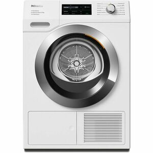 Uscator de rufe Miele TEL 695 WP, Pompa de caldura, 9 kg, WiFI Conn@ct, Clasa A+++, SteamFinish, EcoSpeed, FragranceDos, Alb imagine