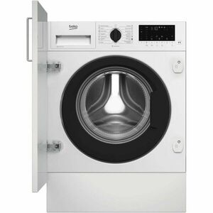 Masina de spalat rufe incorporabila Beko BI5WBT681415W, 8 kg, 1400 RPM, Clasa A, Motor ProSmart Inverter, AddXtra, Hygiene+Steam, Silent Tech , SteamCure, Recycled Tub, Homewhiz through WiFi, Display LED, Alb imagine