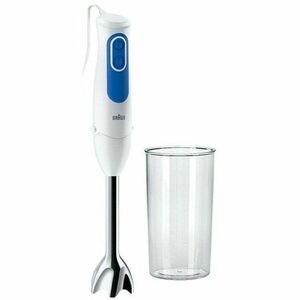 Mixer vertical Braun MQ3000WH Smoothie Plus, 700W, Pahar 0.6 l, 2 viteze, Alb/Albastru imagine