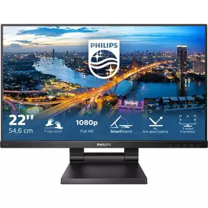 Monitor LED IPS Philips 21.5, Full HD, DisplayPort, Touchscreen, Vesa, Negru imagine