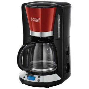 Cafetiera Russell Hobbs Colours Plus+ Red 24031-56, 1100 W, 1.25 L, Tehnologie WhirlTech, Rosu/Negru imagine