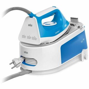 Statie de calcat Braun CareStyle 1 IS102BL, 5.5 bari, abur variabil 110g/min, jet de abur 340g/min, rezervor 1.5L, talpa Super Ceramic, Alb/Albastru imagine