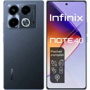 Telefon Mobil Infinix Note 40 Dual Sim 4G 8GB 256GB Obsidian Black imagine