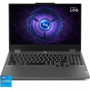 Laptop Lenovo Gaming 15.6'' LOQ 15IAX9, FHD IPS 144Hz, Procesor Intel® Core™ i5-12450HX (12M Cache, up to 4.40 GHz), 24GB DDR5, 1TB SSD, GeForce RTX 4050 6GB, No OS, Luna Grey imagine