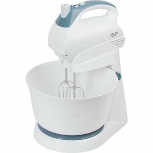 Mixer cu bol rotativ Adler AD 4202, 300W, 5 viteze, Alb imagine