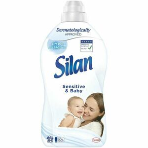 Balsam de rufe Silan Sensitive, 64 spalari, 1408 ml imagine