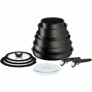 Set 13 piese TEFAL Ingenio Unlimited L7639002, maner detasabil, invelis antiaderent Titan, inductie, negru imagine