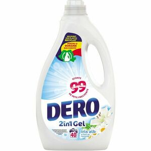 Detergent lichid Dero 2in1 Iris Alb si Flori de Romanita, 40 spalari, 2L imagine